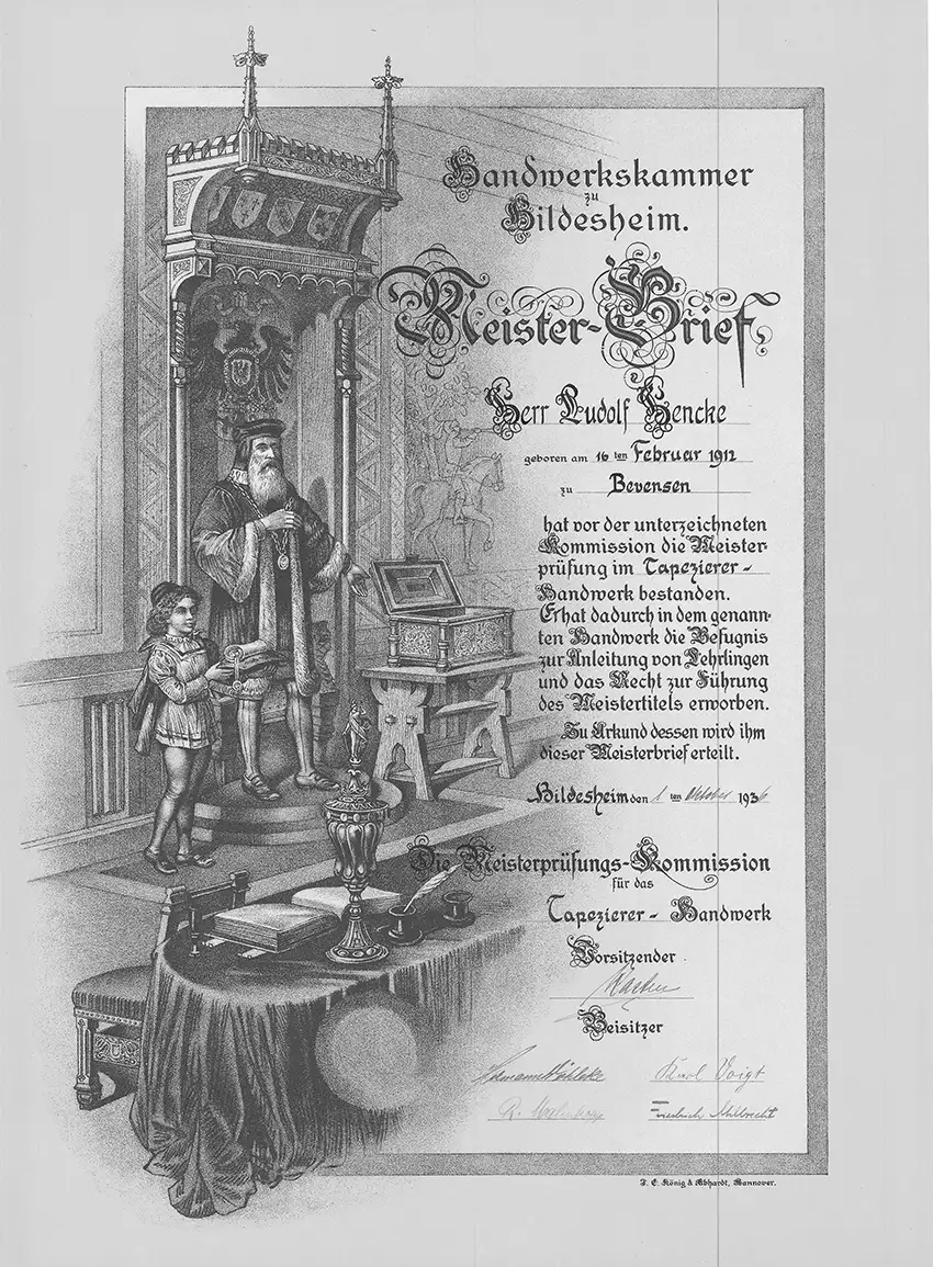 Meisterbrief 1936