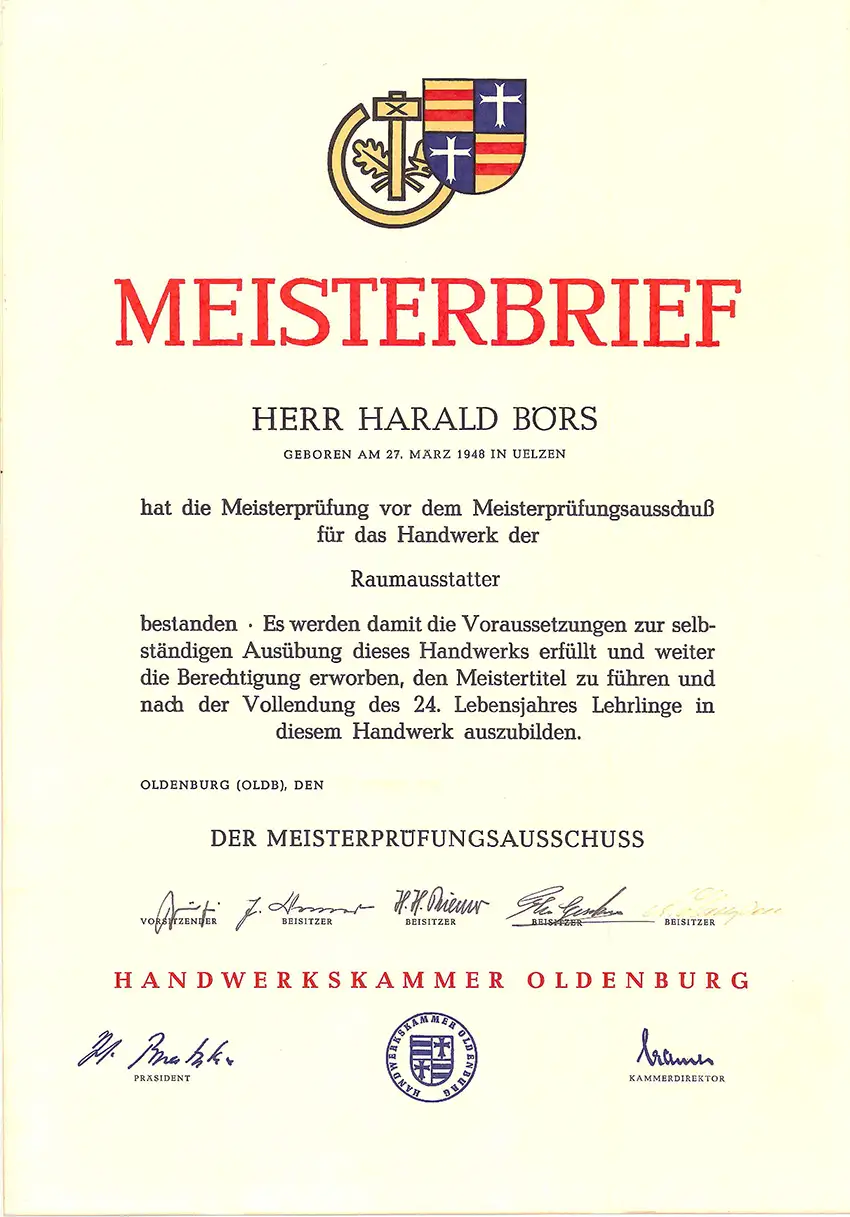 Meisterbrief 1979
